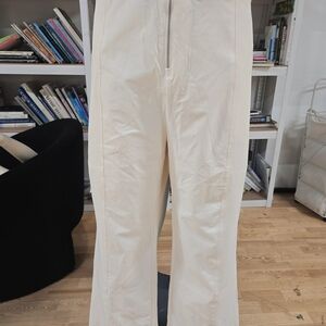 Bandier Cream Wide Leg Women's Pants NWT